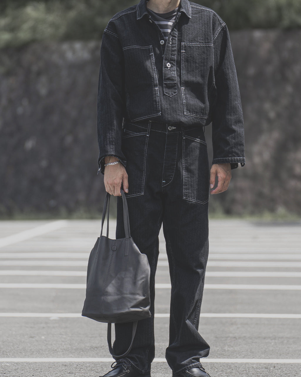 3WAY MEDIUM TOTE(M size) CHARCOAL MS-CHA-103 ML-CHA-103