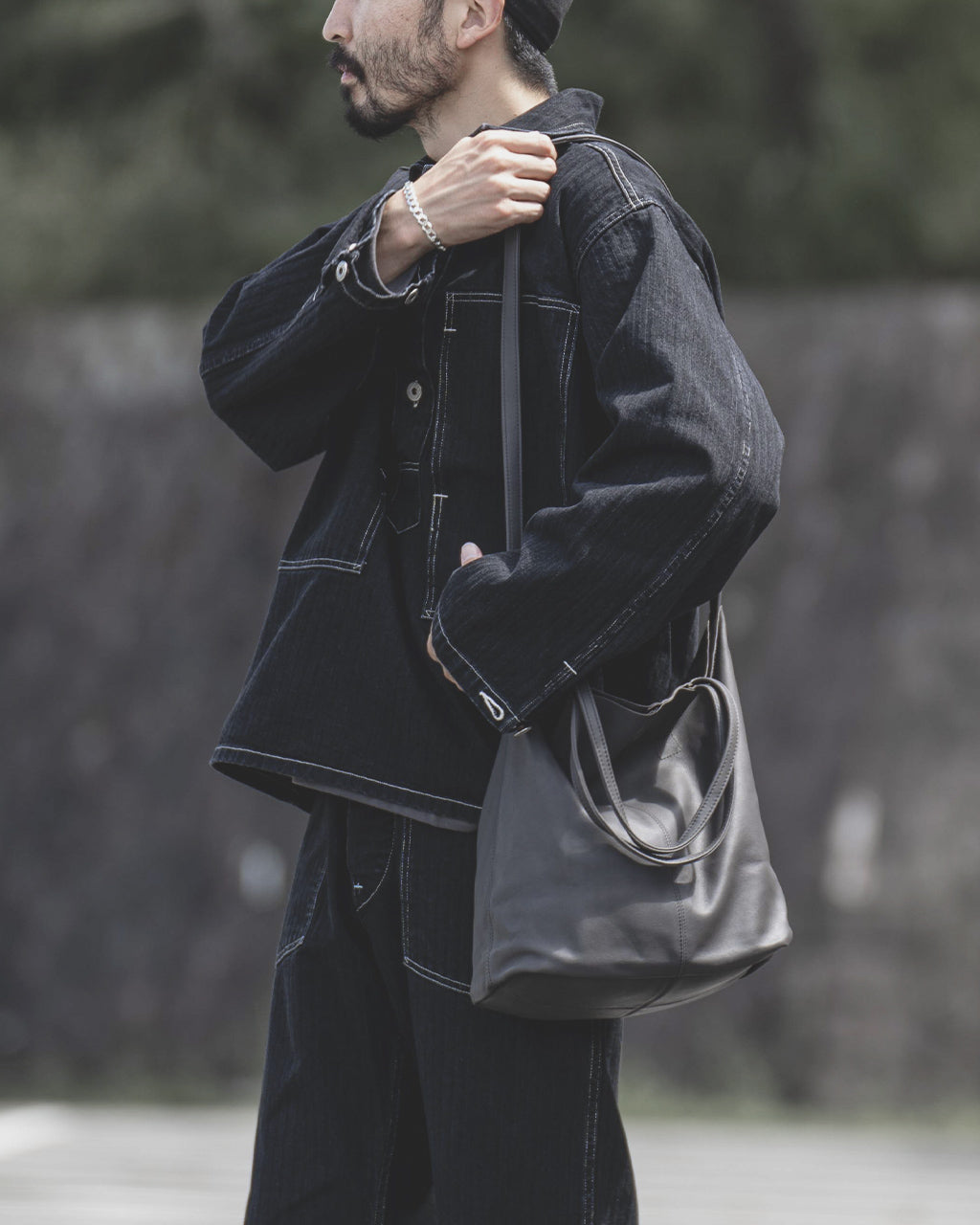 3WAY MEDIUM TOTE(M size) CHARCOAL MS-CHA-103 ML-CHA-103