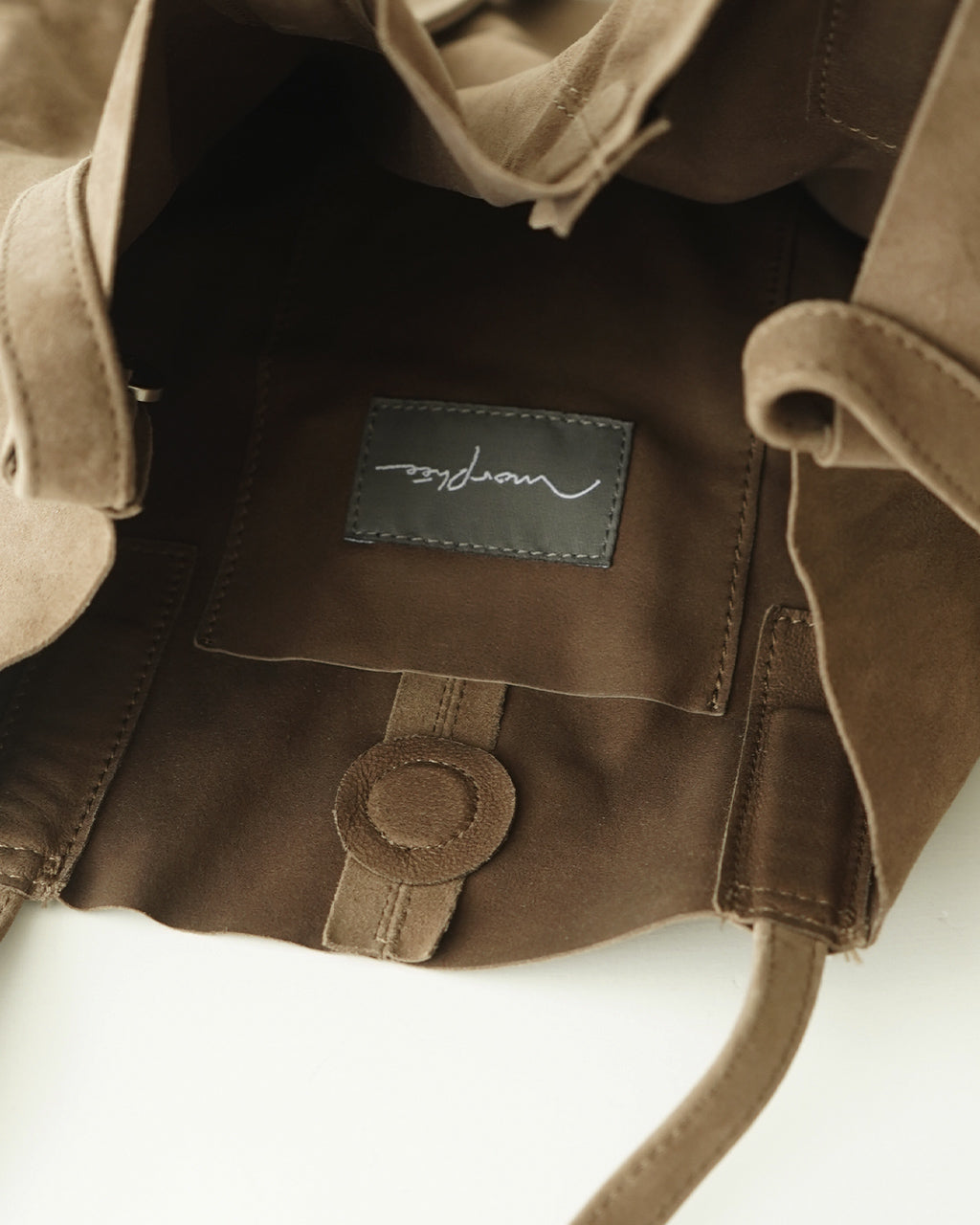 3WAY MEDIUM TOTE(M size)SUEDE CAMEL / SUEDE DARK CHOCO