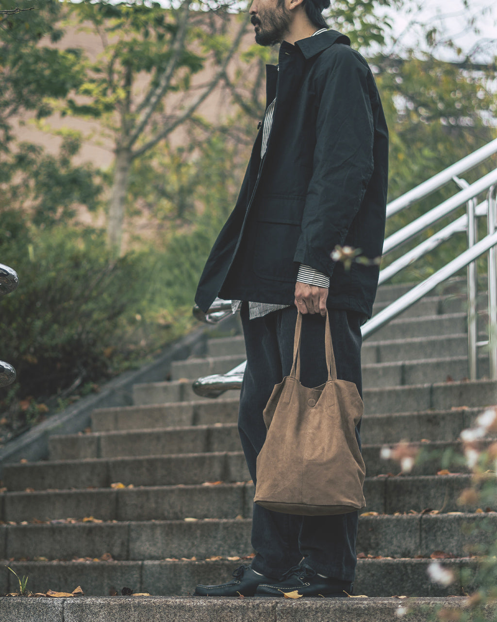 3WAY MEDIUM TOTE(M size) SUEDE CAMEL MS-SCML-103 ML-SCML-103