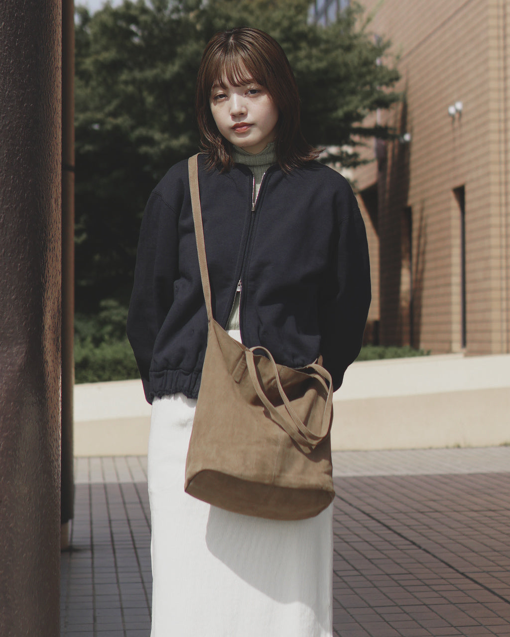 3WAY MEDIUM TOTE(M size) SUEDE CAMEL MS-SCML-103 ML-SCML-103