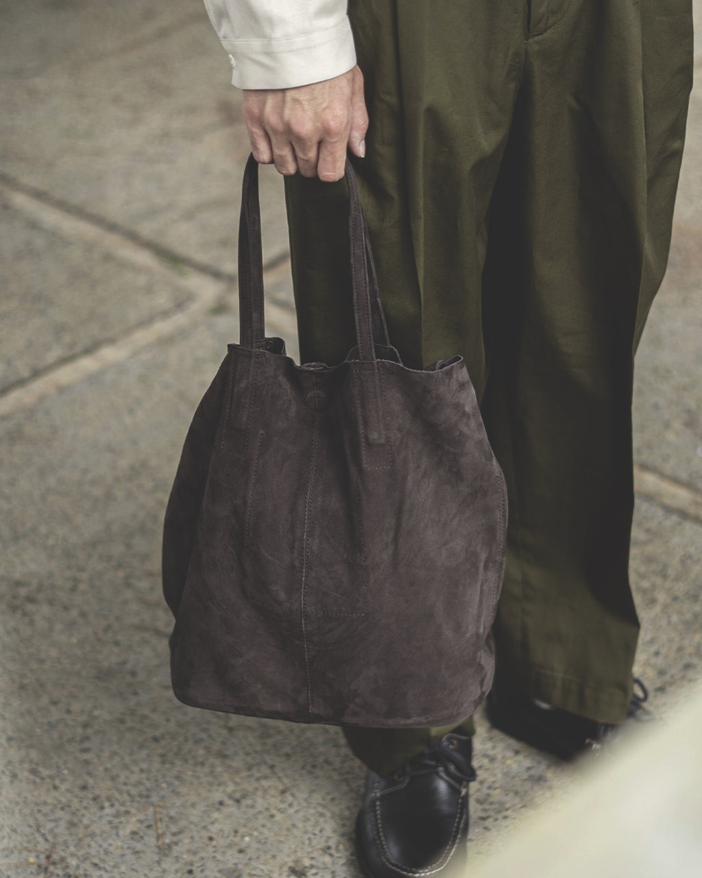 3WAY MEDIUM TOTE(M size)SUEDE DARK CHOCO MS-SDCH-103 ML-SDCH-103
