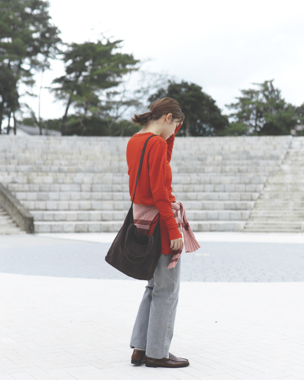 3WAY MEDIUM TOTE(M size)SUEDE DARK CHOCO MS-SDCH-103 ML-SDCH-103