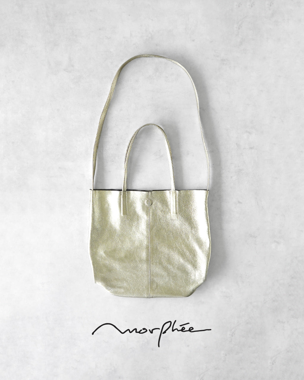 Morphee モルフェメタリックゴールド トートバッグmedium