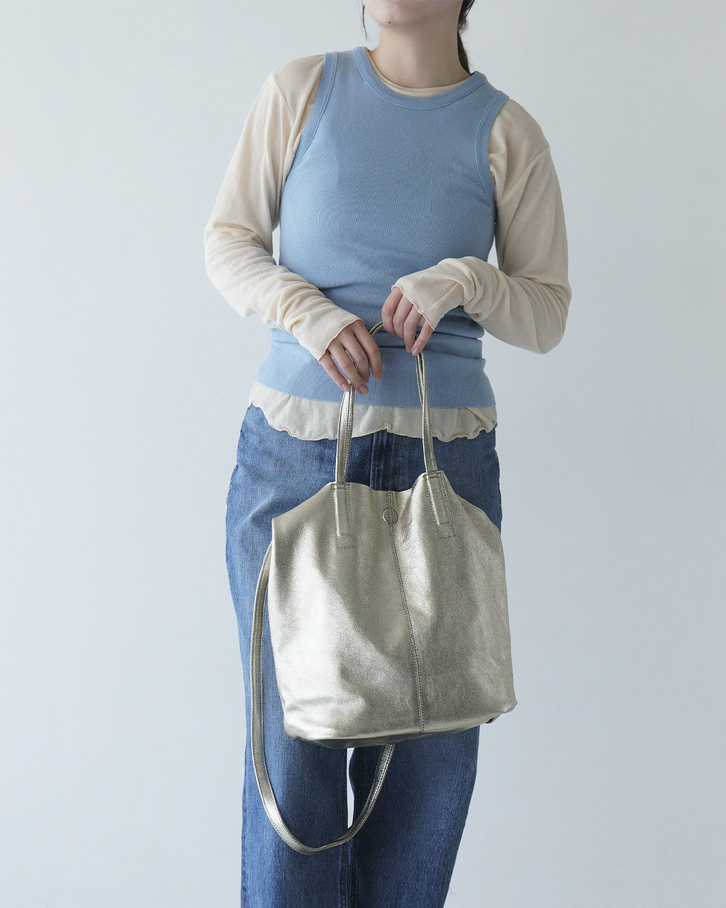 3WAY MEDIUM TOTE(M size)GOLD ML-GLD-1