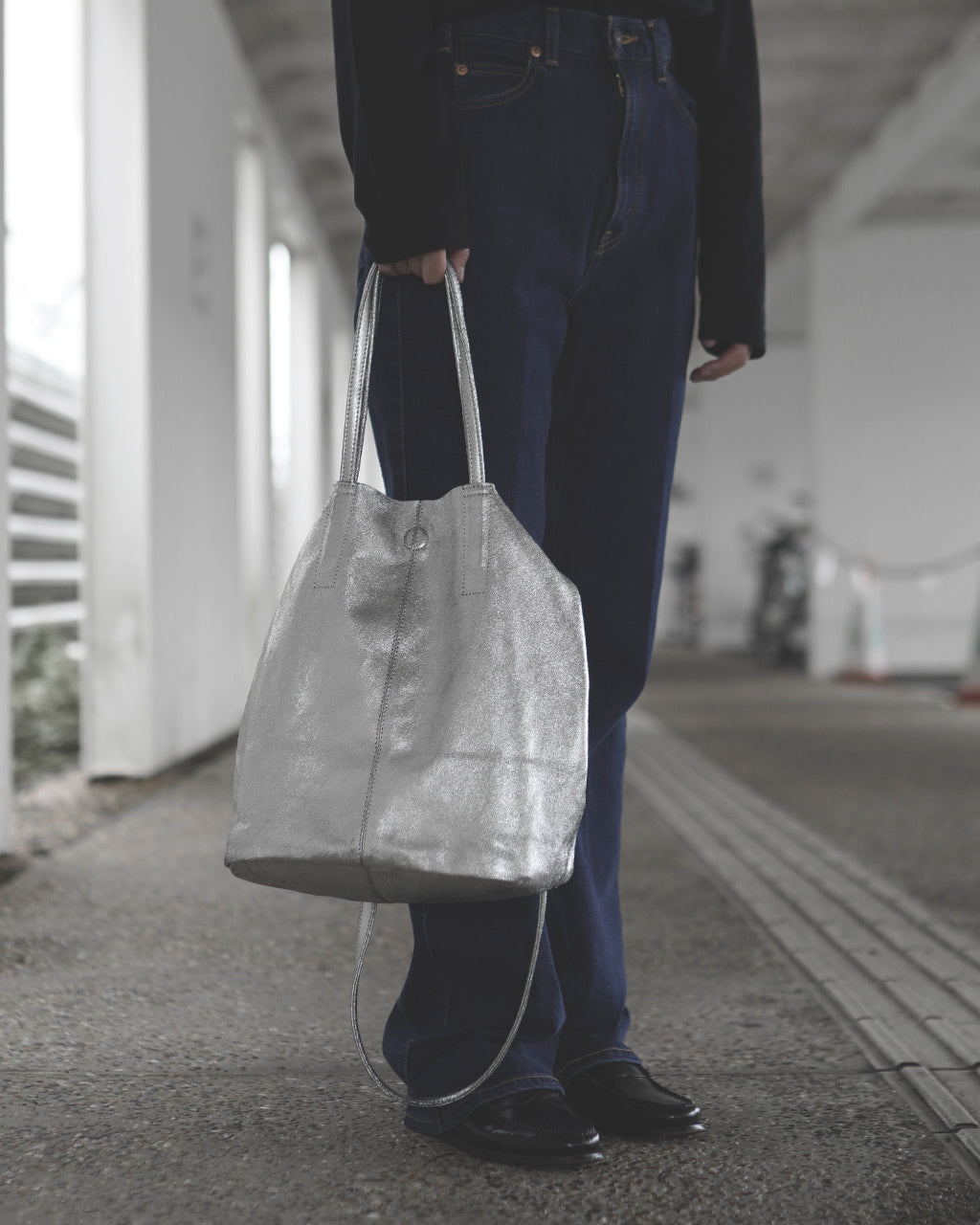 3WAY MEDIUM TOTE(M size)SILVER ML-SIL-1