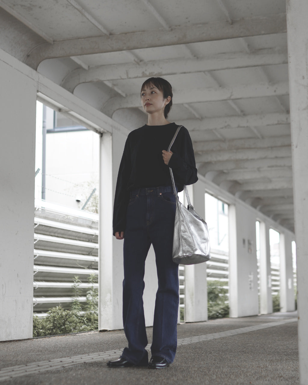 3WAY MEDIUM TOTE(M size)SILVER ML-SIL-1