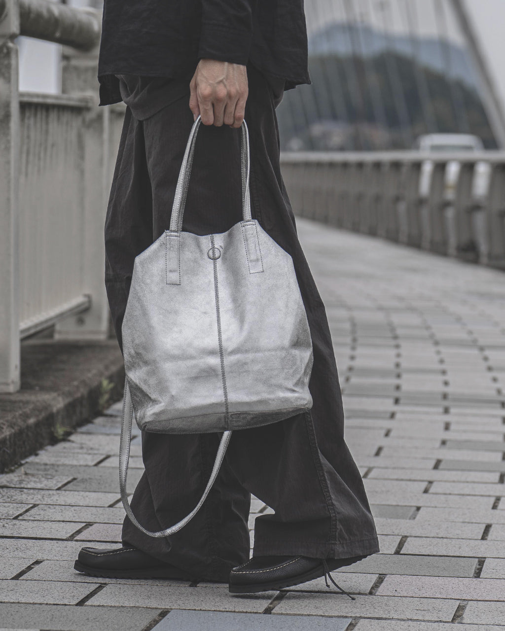 3WAY MEDIUM TOTE(M size)SILVER ML-SIL-1