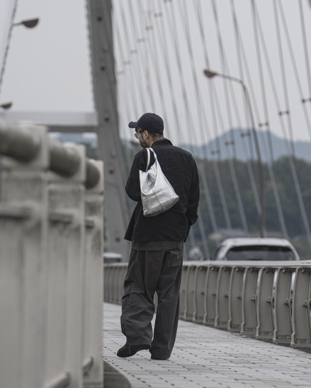 3WAY MEDIUM TOTE(M size)SILVER ML-SIL-1