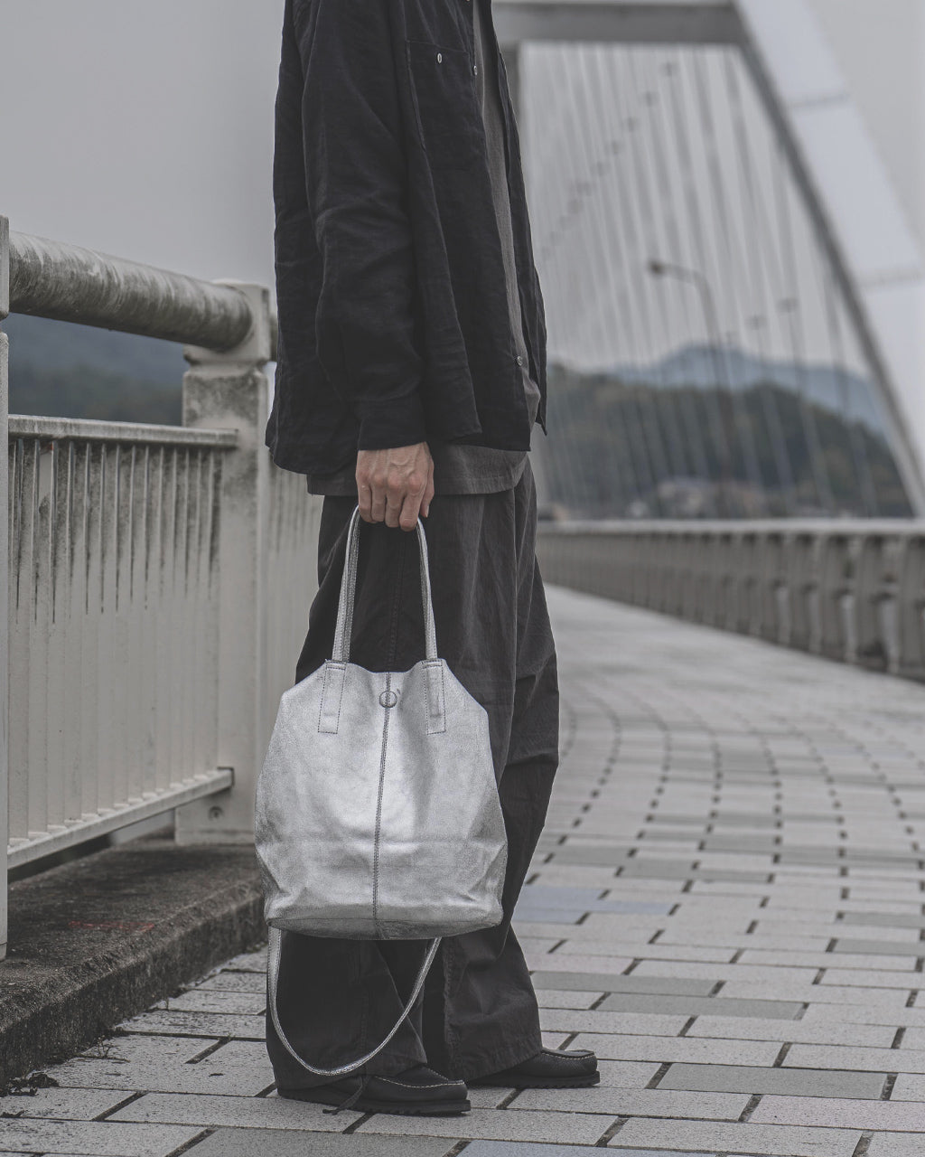 3WAY MEDIUM TOTE(M size)SILVER ML-SIL-1