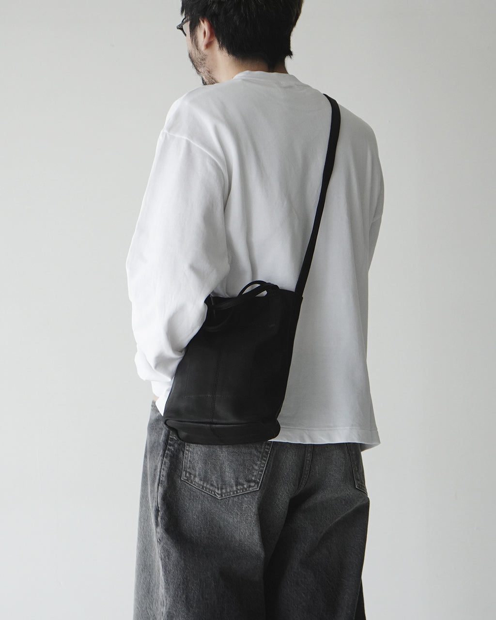 2WAY SMALL TOTE(S size)BLACK CHARCOAL CAMEL