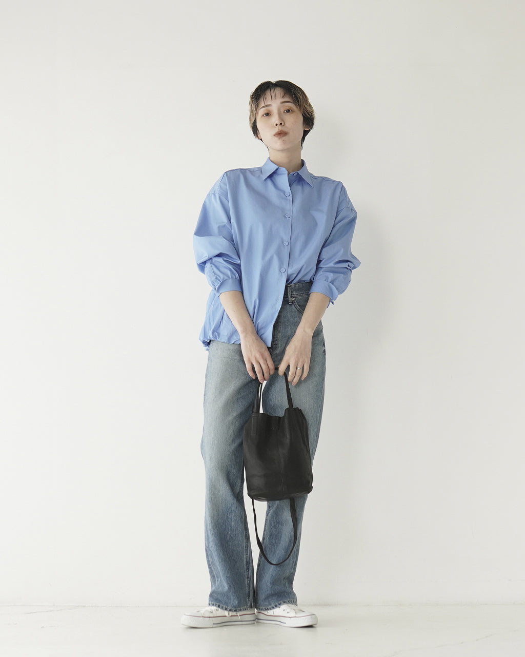 2WAY SMALL TOTE(S size)BLACK CHARCOAL CAMEL