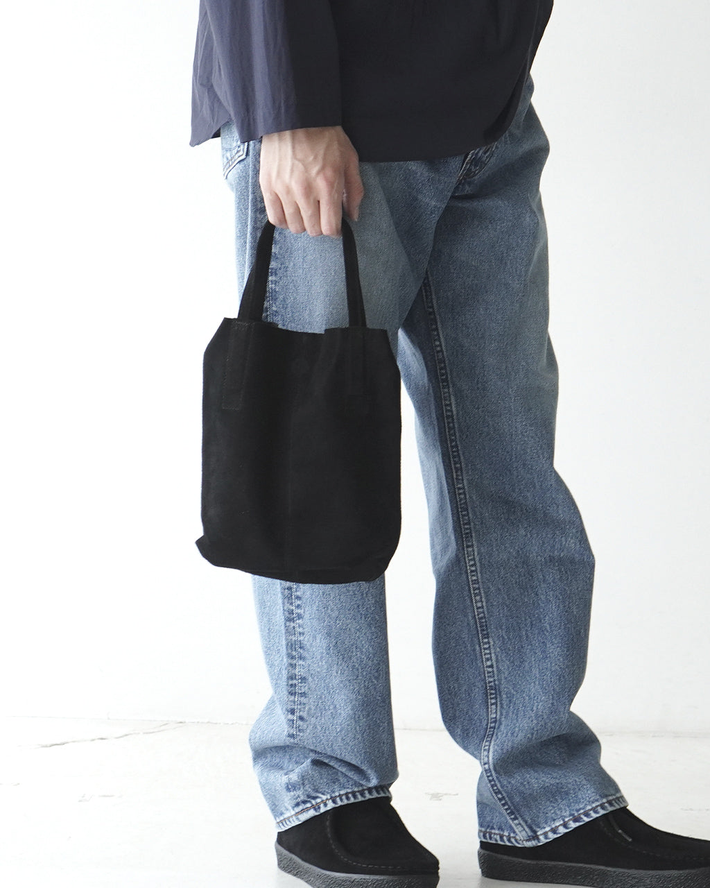 2WAY SMALL TOTE(S size)OIL SUEDE BLACK / OIL SUEDE BROWN (SS-OBLK-1 / SS-OBR-1)