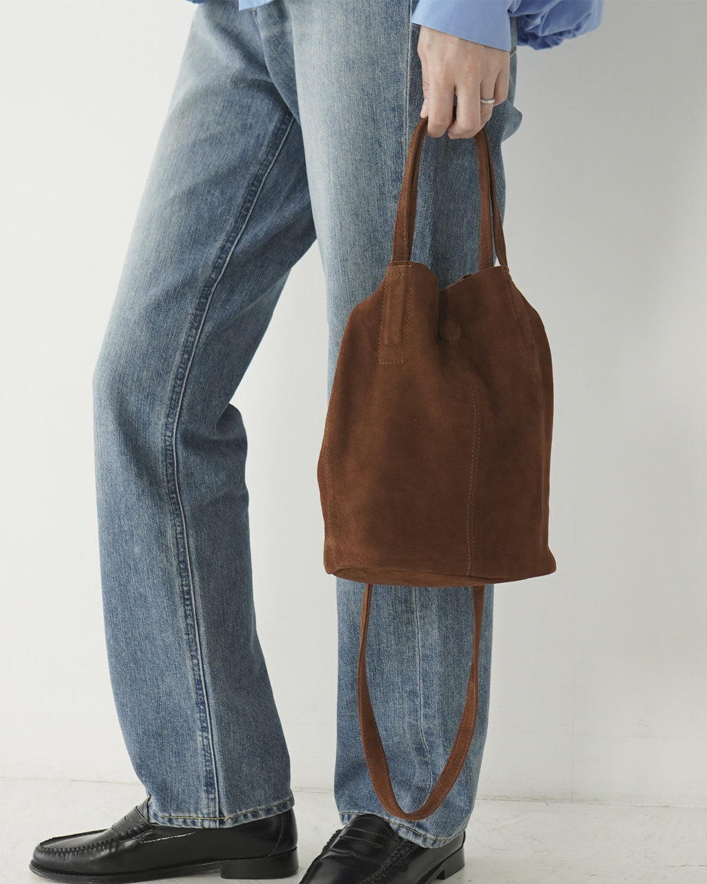 2WAY SMALL TOTE(SS size)OIL SUEDE BROWN