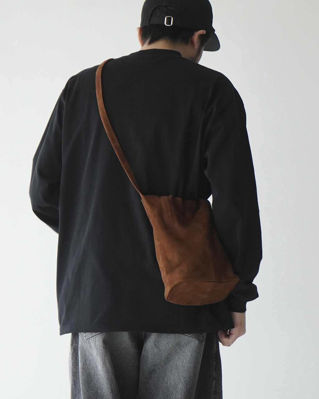 2WAY SMALL TOTE(SS size)OIL SUEDE BROWN