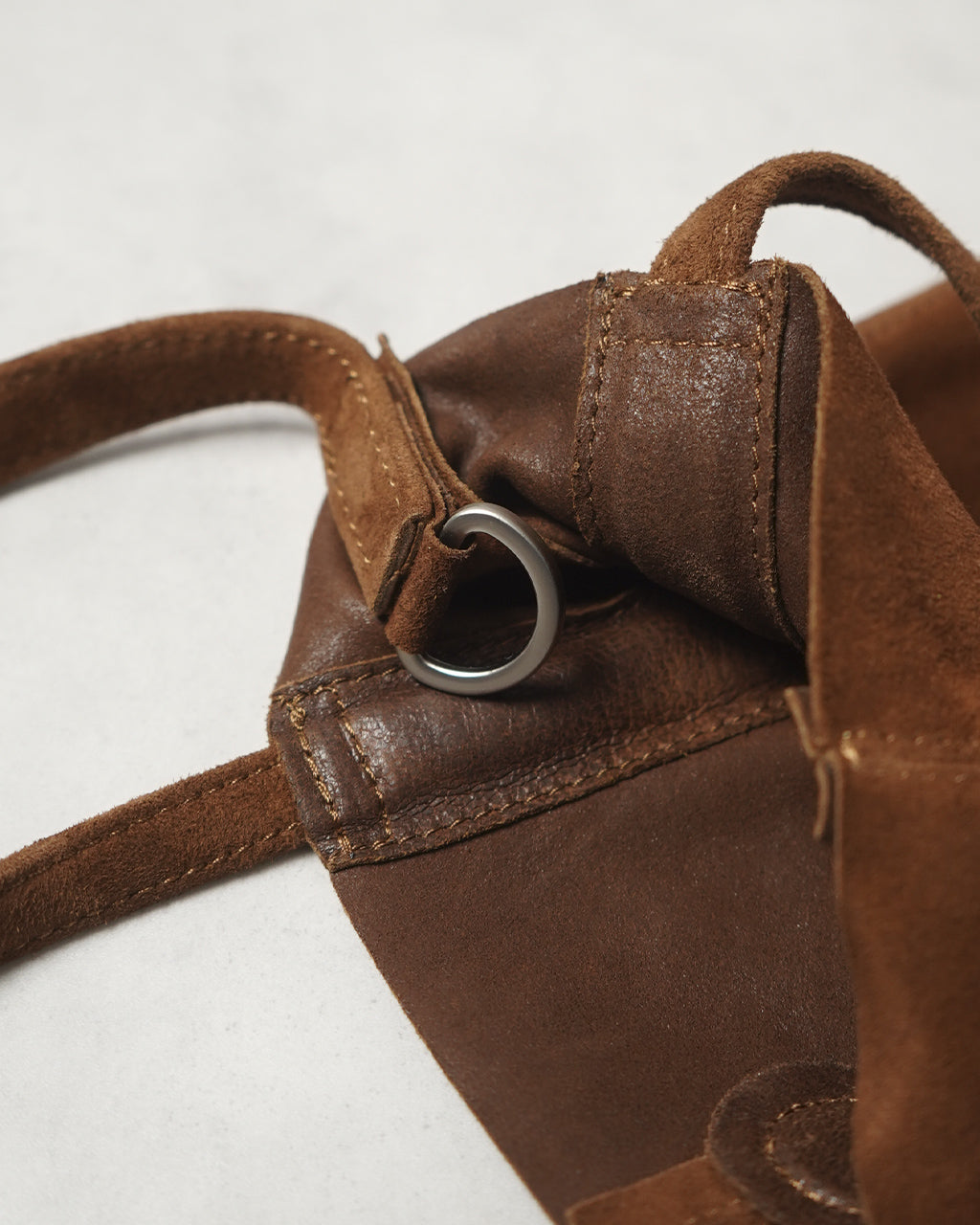 2WAY SMALL TOTE(S size)OIL SUEDE BROWN (SS-OBR-1)