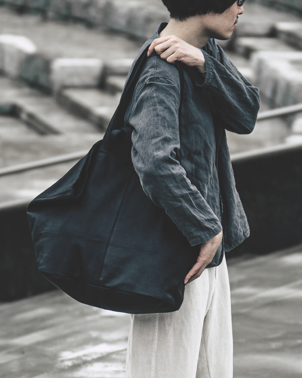 DOUBLE TOTE(XXL Size) BLACK XXL-BLK-101