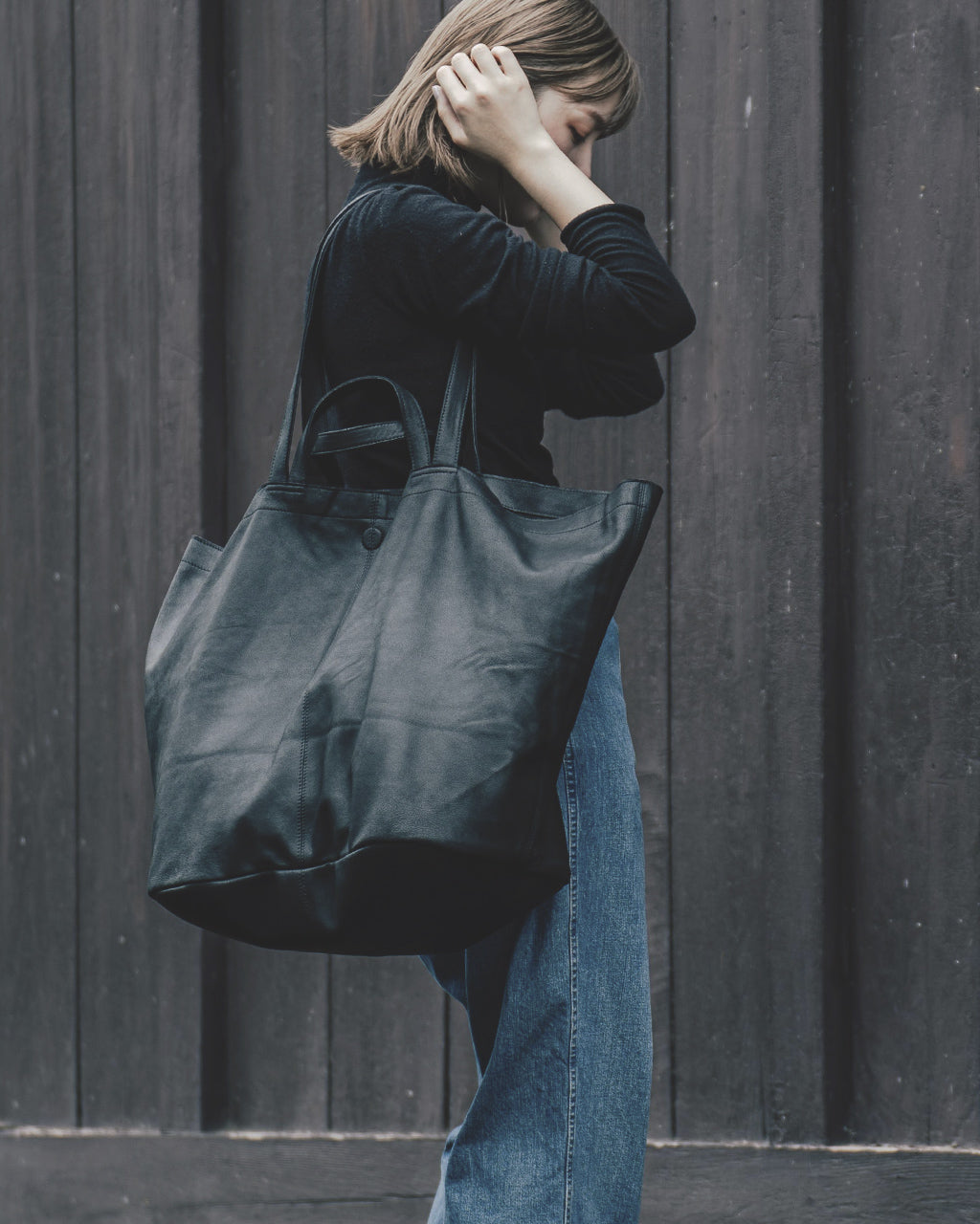 DOUBLE TOTE(XXL Size) BLACK XXL-BLK-101
