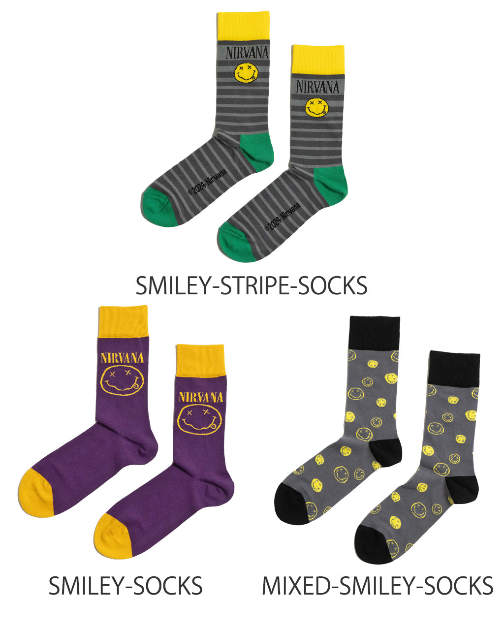 MUSIC ミュージック ニルヴァーナソックス NIRVANA SOCKS NIRVANA SOCKS 靴下 NIRVSCK03MPU 06MC 11MB