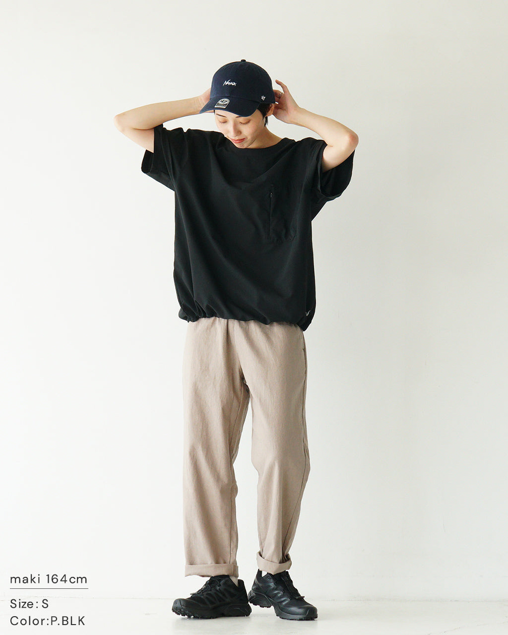 【SALE!20%OFF】NANGA ナンガ 半袖 Tシャツ DotAirR COMFY TEE コンフィーティー カットソー クルーネック 通気性 ストレッチ ファスナーポケット N2500-1J300A