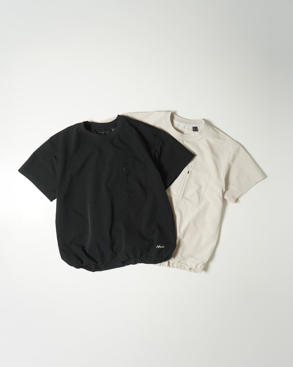 【SALE!20%OFF】NANGA ナンガ 半袖 Tシャツ DotAirR COMFY TEE コンフィーティー カットソー クルーネック 通気性 ストレッチ ファスナーポケット N2500-1J300A