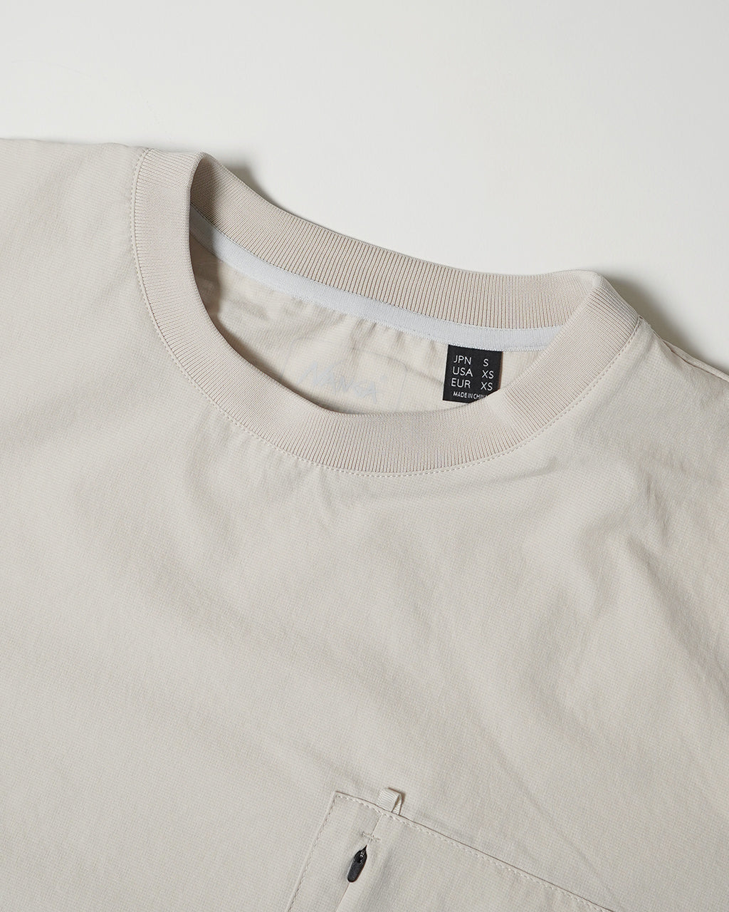 【SALE!20%OFF】NANGA ナンガ 半袖 Tシャツ DotAirR COMFY TEE コンフィーティー カットソー クルーネック 通気性 ストレッチ ファスナーポケット N2500-1J300A