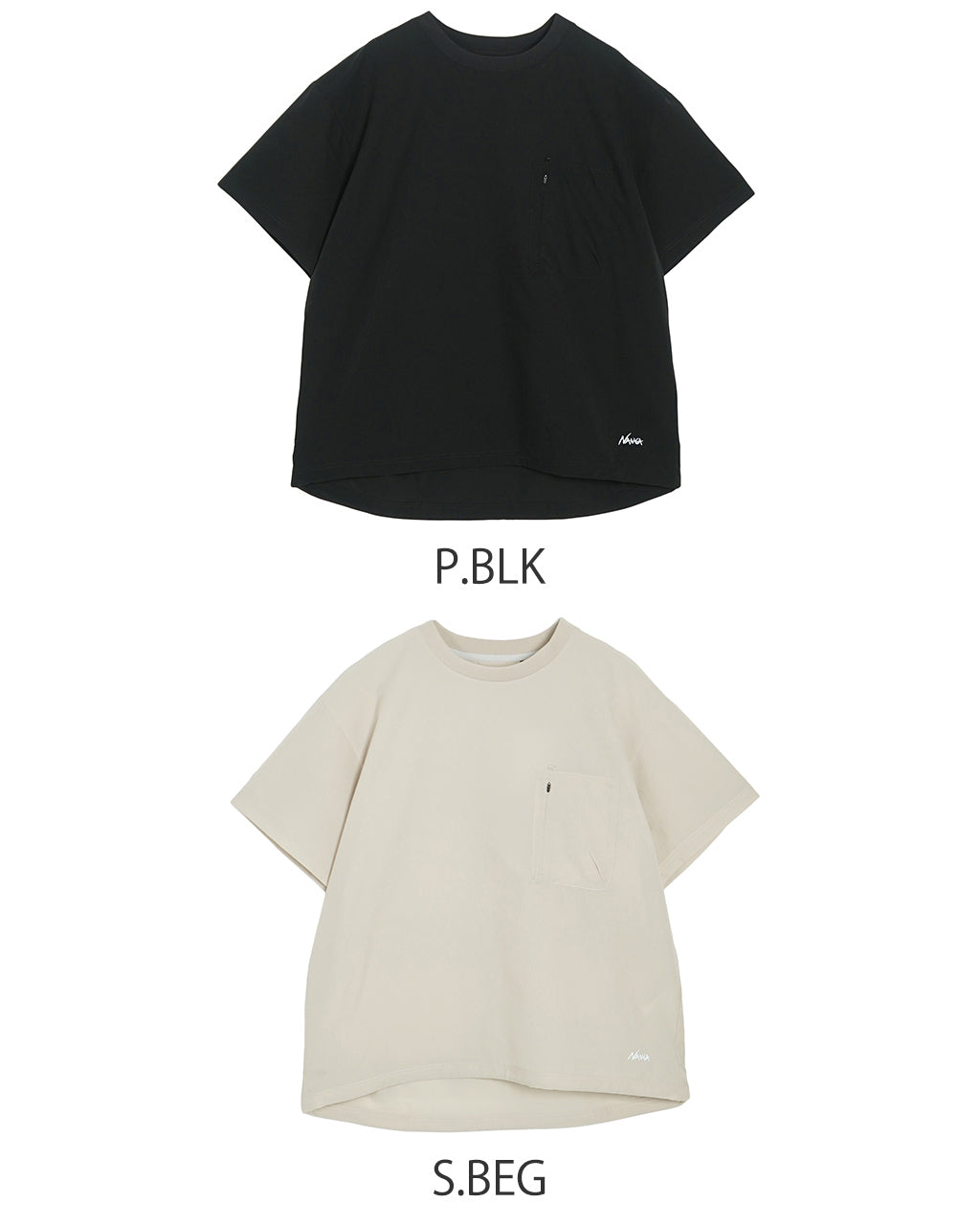【SALE!20%OFF】NANGA ナンガ 半袖 Tシャツ DotAirR COMFY TEE コンフィーティー カットソー クルーネック 通気性 ストレッチ ファスナーポケット N2500-1J300A
