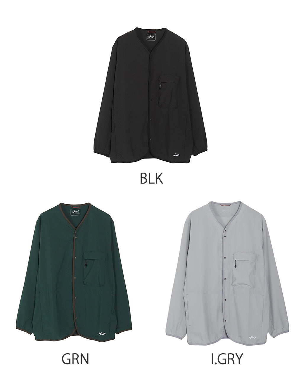 NANGA ナンガ ノーカラーカーディガン PLC EXCURSION CARDIGAN PLC エクスカーション パッカブル UVカット N2500-1T405A【送料無料】