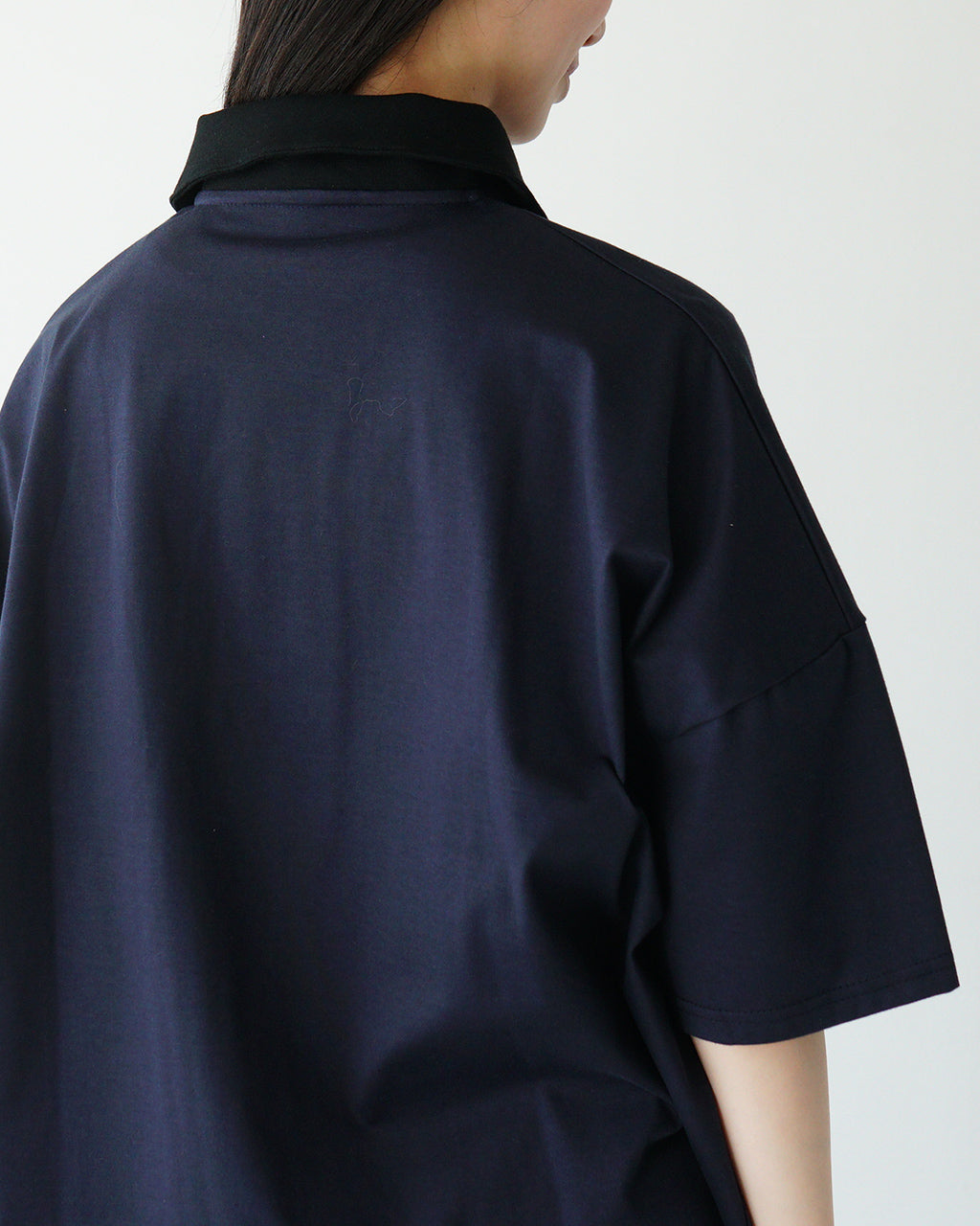 NARU ナル ポロシャツ バイカラー 半袖 カットソー 日本製 上品 光沢 ドロップショルダー compRession jersey 648250【送料無料】