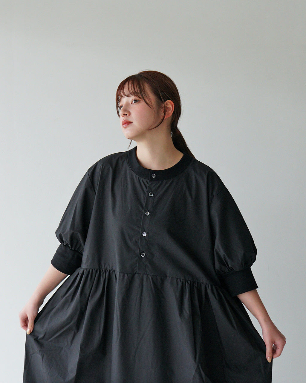 \GW限定!クーポン10%OFF/NARU ナル 50sタイプライター ハンドベルワンピース 美シルエット 体型カバー 上品リラクシー 654920【クーポン対象外】【送料無料】