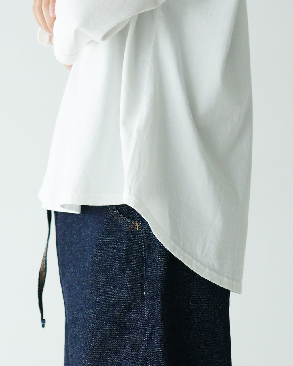 NARU ナル 6分袖 Tシャツ 40/2天竺 綿100%ミナミラウンドシャツ 半袖 カットソー レイヤード ドロップショルダー クルーネック 661012 【クーポン対象外】