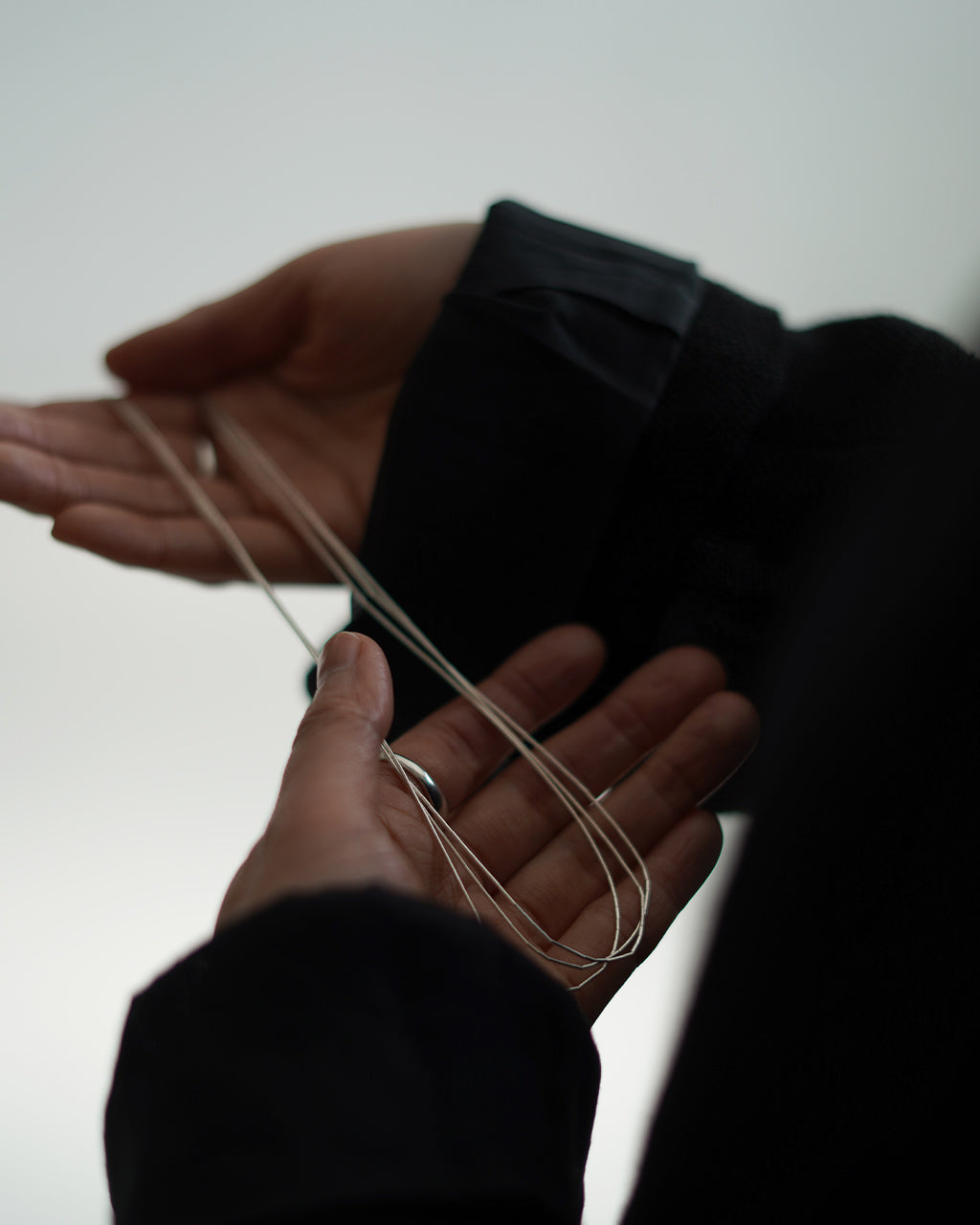 LIQUID SILVER JEWERLY NECKLACE 3st