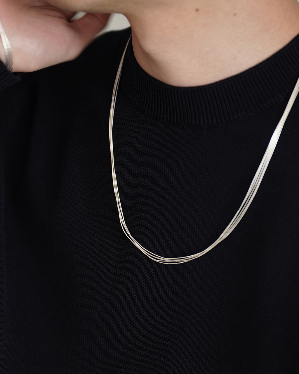 LIQUID SILVER JEWERLY NECKLACE 5st