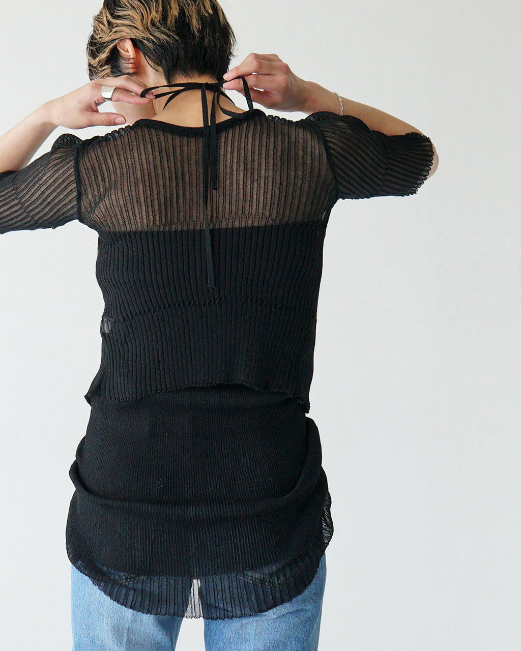 【SALE!50%OFF】NEPLA. ネプラ シアーリブニット 3WAY ベアトップ ワンピース 3WAY BARETOP OP KNIT スカート ホルターネック OK036-5S【送料無料】