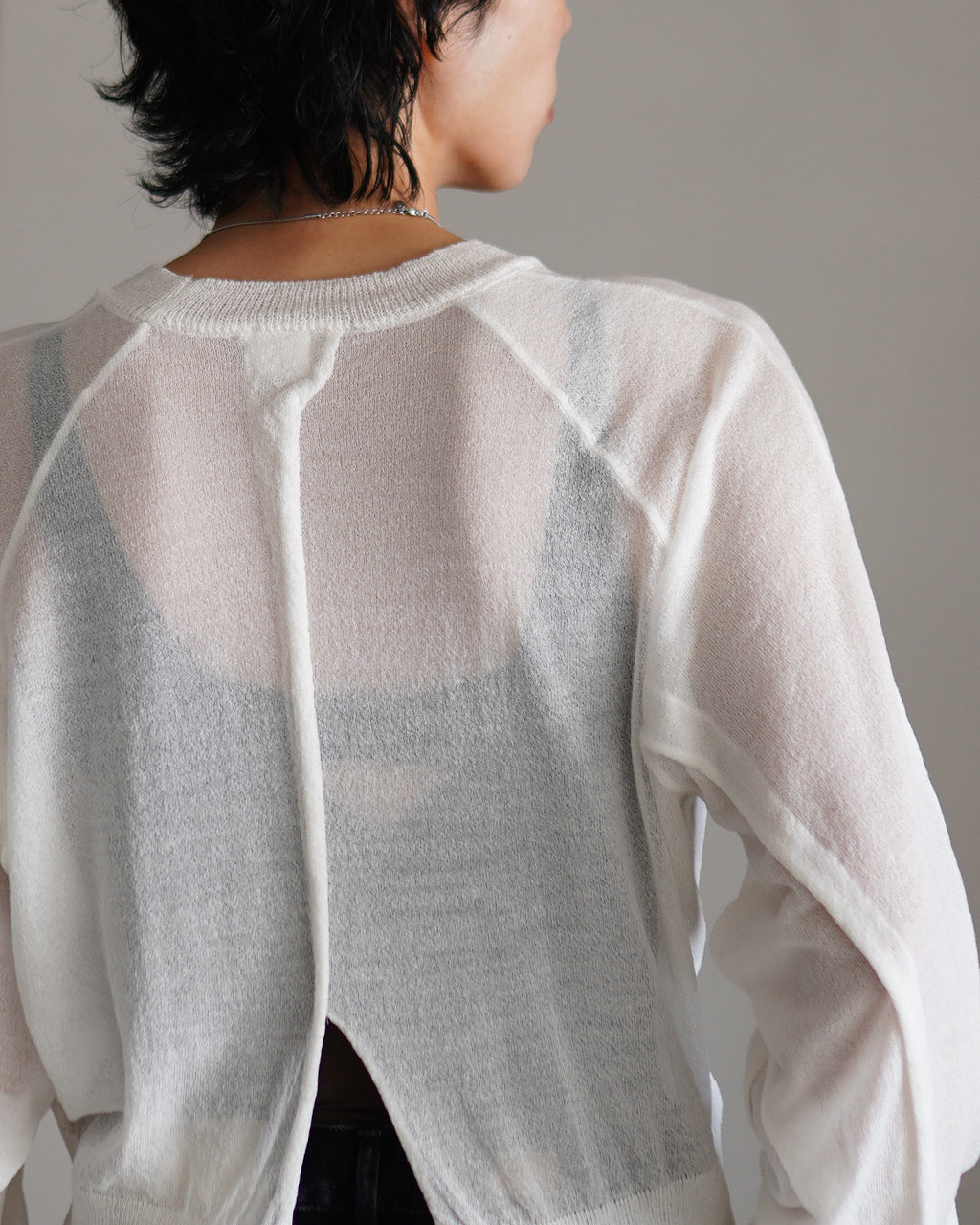 PLEAT P/O SHEER KNIT OK043-5A