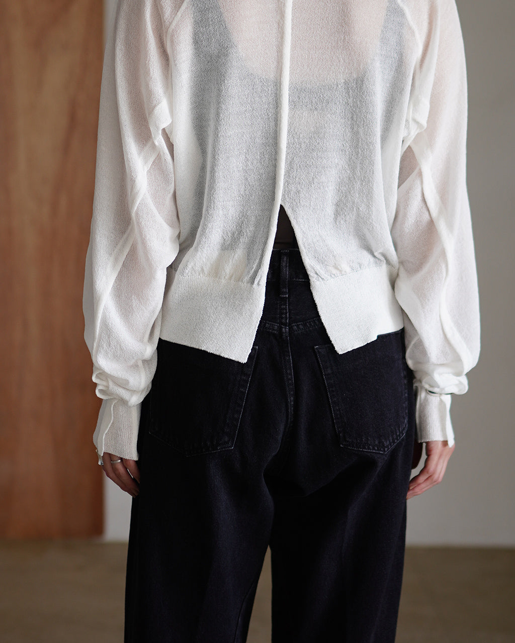 PLEAT P/O SHEER KNIT OK043-5A