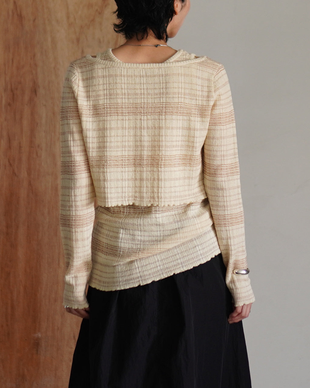 ENSEMBLE GLENCHECK BORDER KNIT OK046-5A