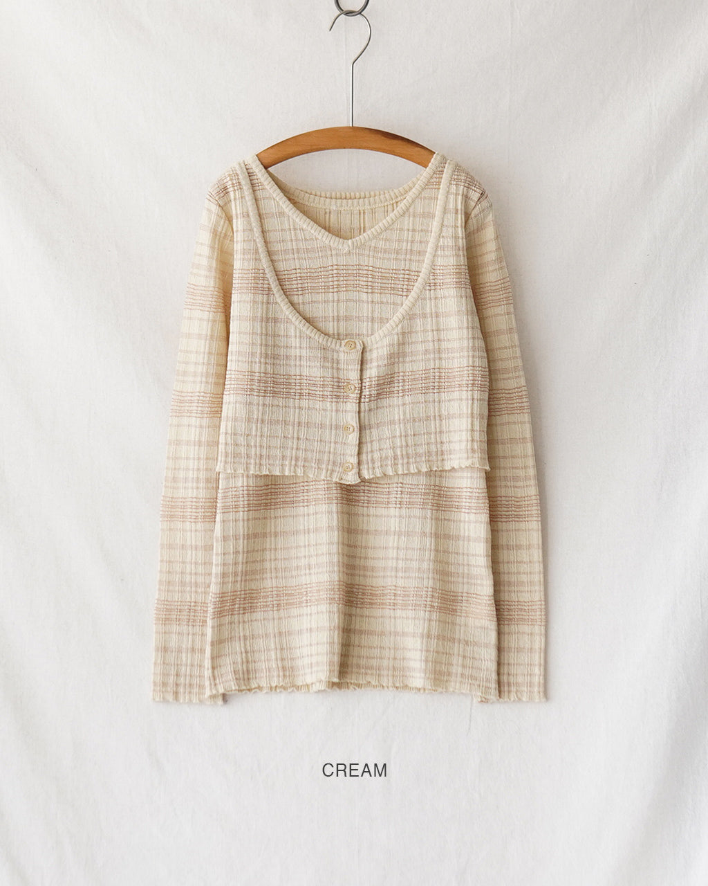 ENSEMBLE GLENCHECK BORDER KNIT OK046-5A