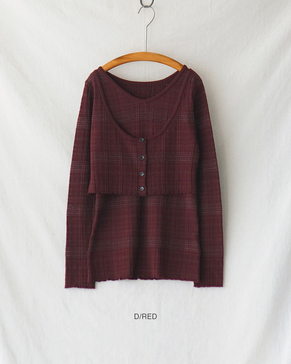 ENSEMBLE GLENCHECK BORDER KNIT OK046-5A