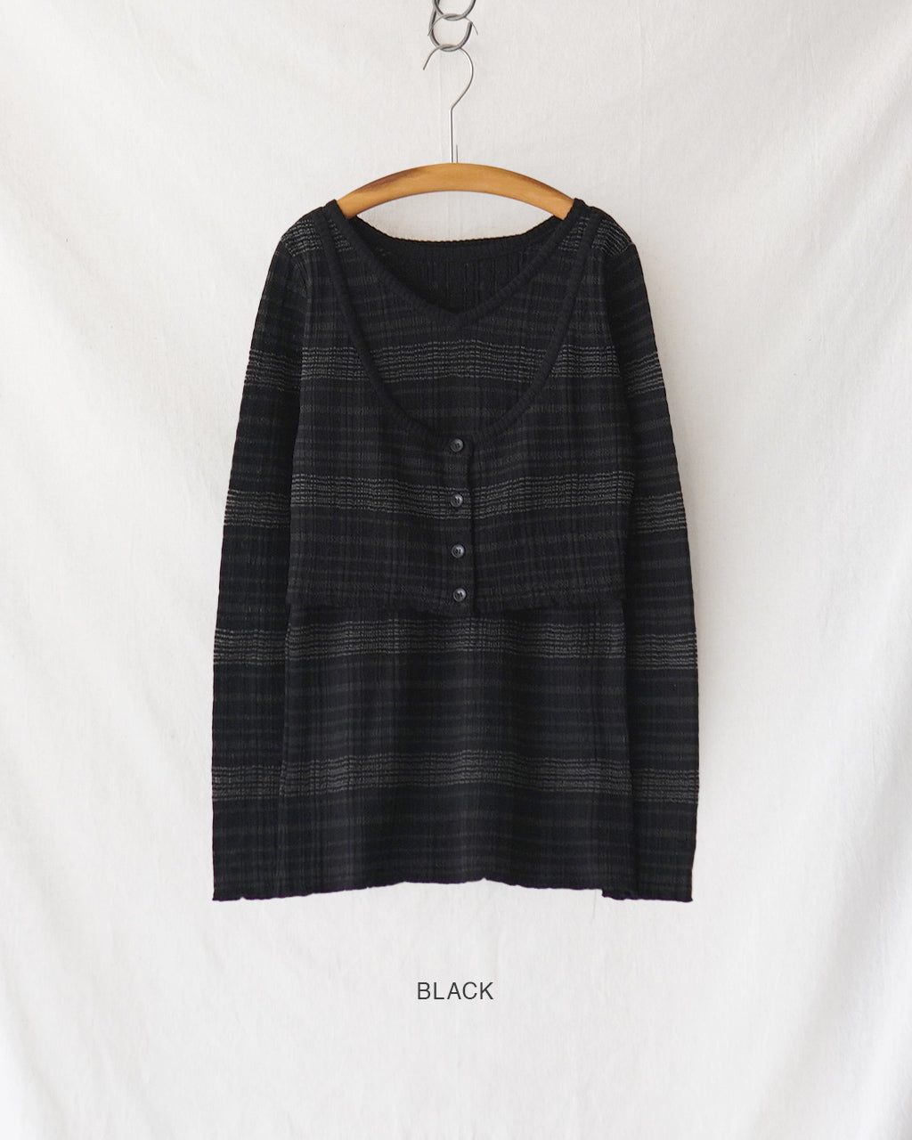 ENSEMBLE GLENCHECK BORDER KNIT OK046-5A