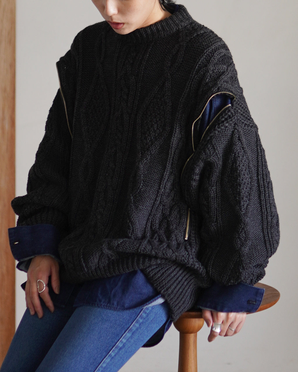 ALAIN ZIP P/O KNIT OK048-5A