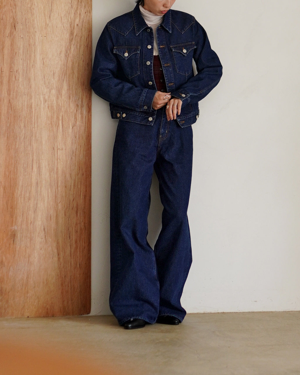 WESTERN DENIM BAGGY PANTS WOWBG-5A