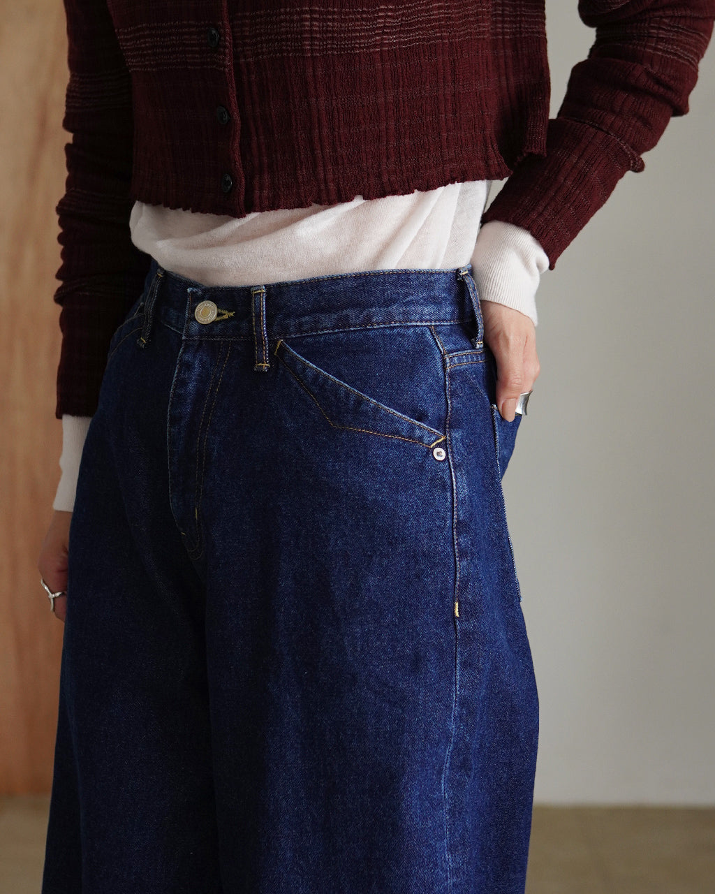 WESTERN DENIM BAGGY PANTS WOWBG-5A