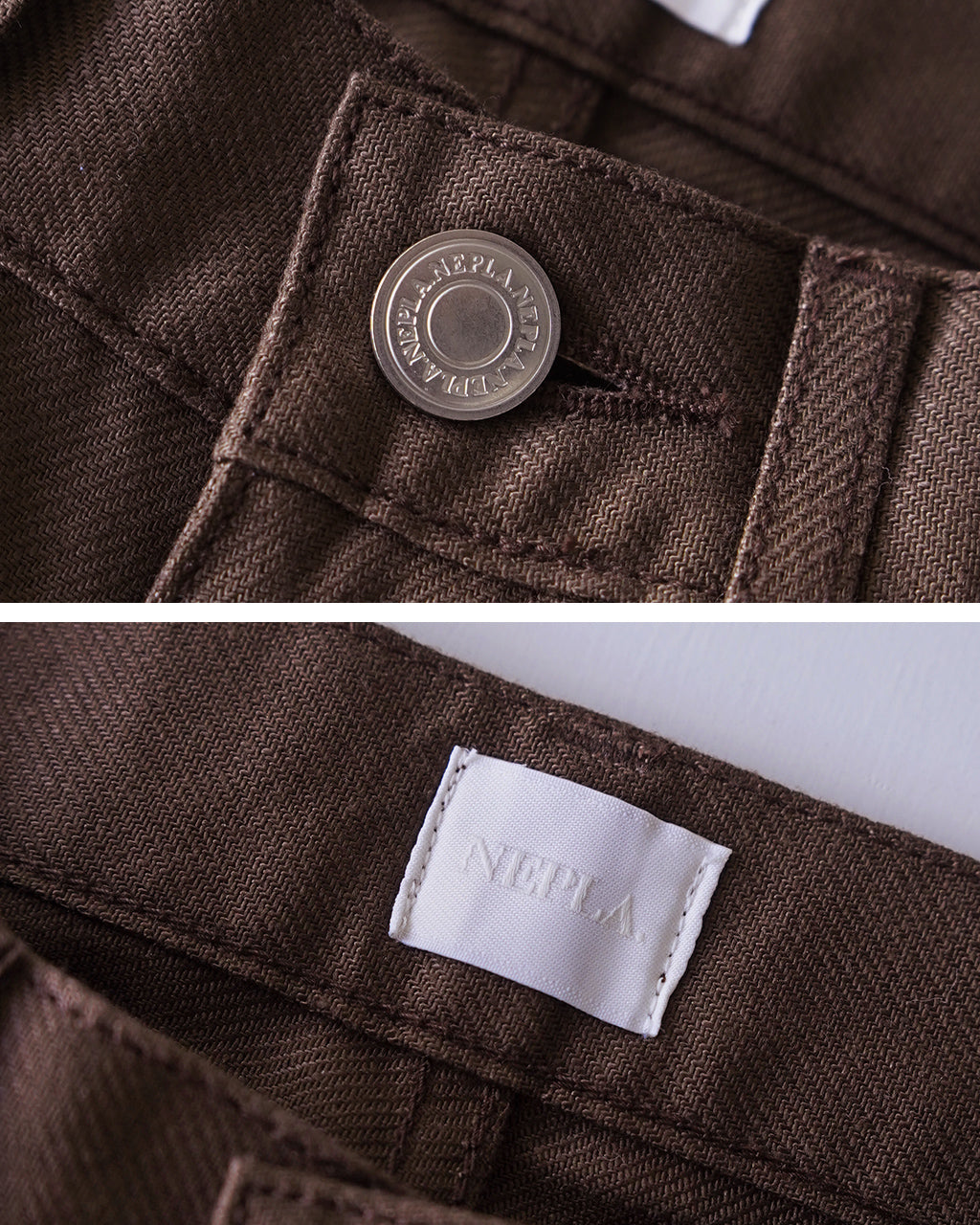 NEPLA. ネプラ ワイドパンツ ブラウン WIDE PANTS BROWN ボトムス フルレングス コットン ストレート スラックス トラウザーズ WOWID-5S BROWN【送料無料】