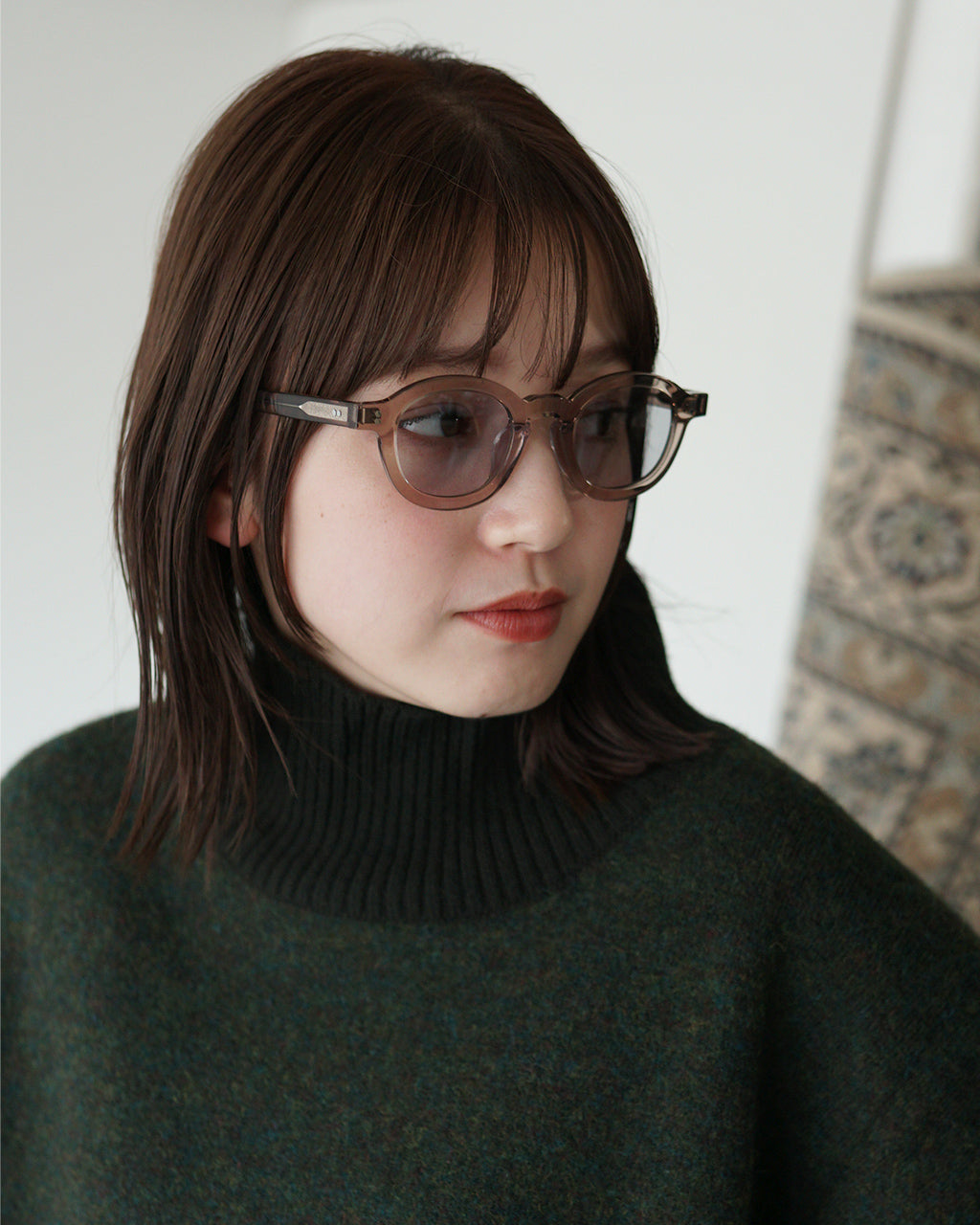 Few by NEW. 퓨바이 뉴 보스턴형 선글라스 안경 안경 다테 안경 클리어 프레임 칼라 렌즈 F104【쿠폰 대상외】【무료우송】