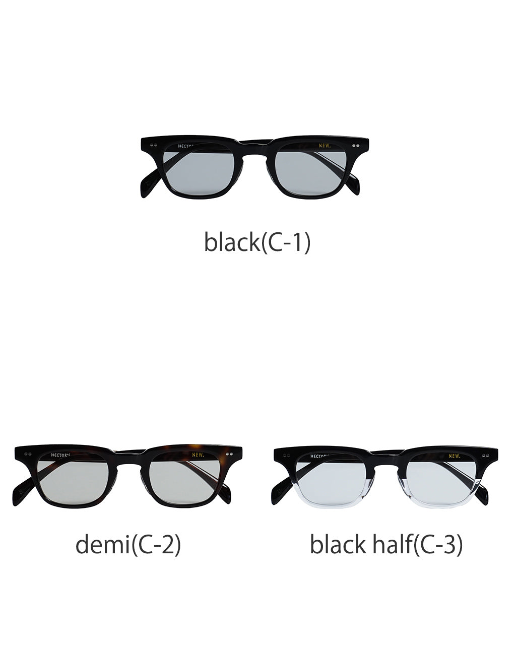 NEW. 뉴 헥터즈 HECTOR`S 웰링턴형 안경 다테 안경 선글라스 칼라 렌즈 안경 2024 봄 여름【무료우송】【쿠폰 대상외】