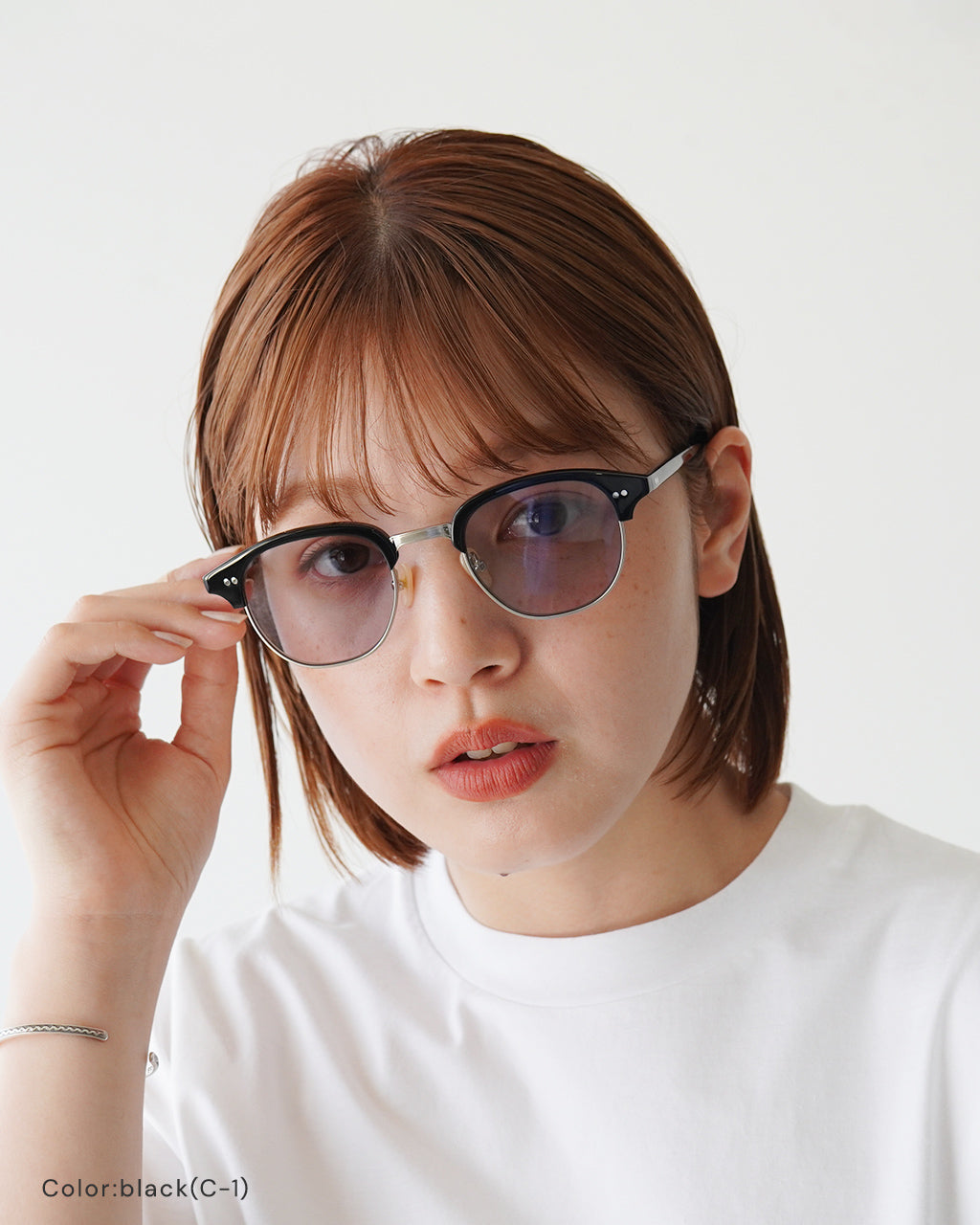 NEW. 뉴 빌리지 VILLAGE 블로우형 선글라스 안경 안경 다테 안경 컬러 렌즈 송료 무료