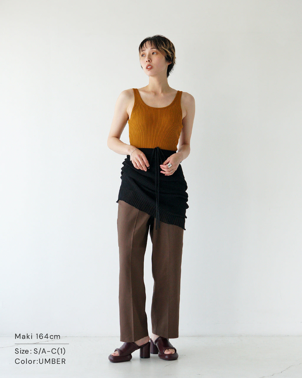 【一部アウトレット!30%OFF】TANK TOP SHELL タンクトップ シェル インナー カップ付き ブラトップ NNM1-25S-021