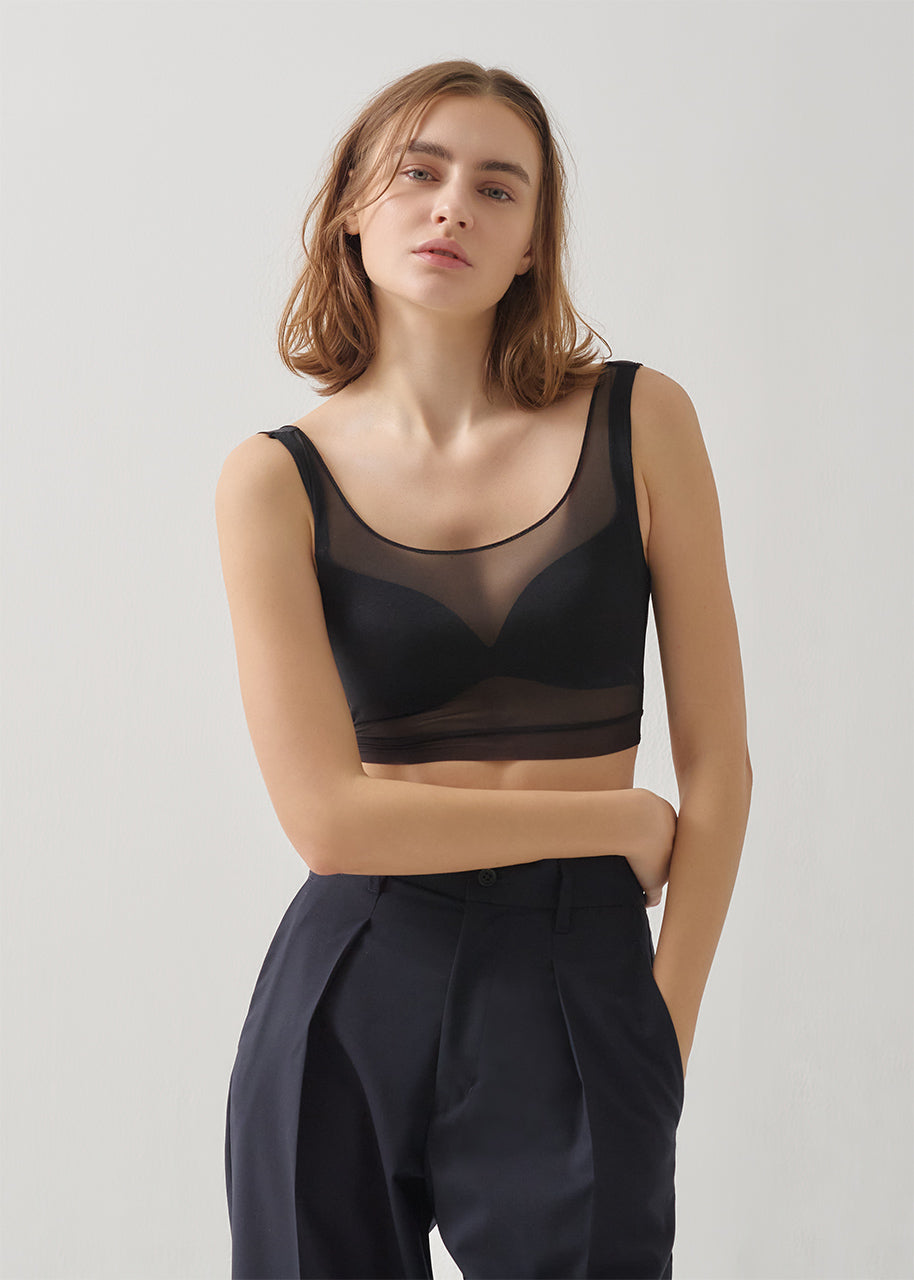 NICENICE MOMENT ナイスナイスモーメント メッシュブラタンク MESH BRA TANK タンクトップ型ブラトップ インナー 下着 ノンワイヤー NNM3-25S-012【クーポン対象外】