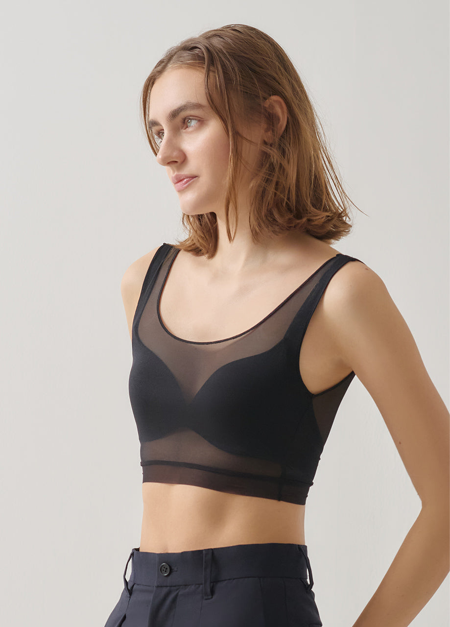 NICENICE MOMENT ナイスナイスモーメント メッシュブラタンク MESH BRA TANK タンクトップ型ブラトップ インナー 下着 ノンワイヤー NNM3-25S-012【クーポン対象外】